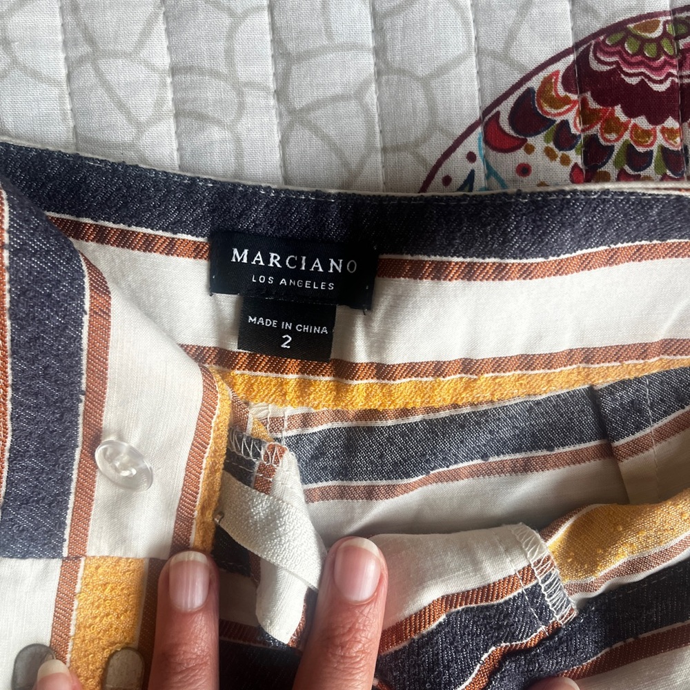 Marciano Yellow and Black High Waist Shorts - Picture 2 of 3